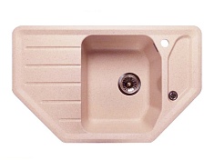 Granfest Мойка кухонная Corner GF-C800E Светло-розовый угловая